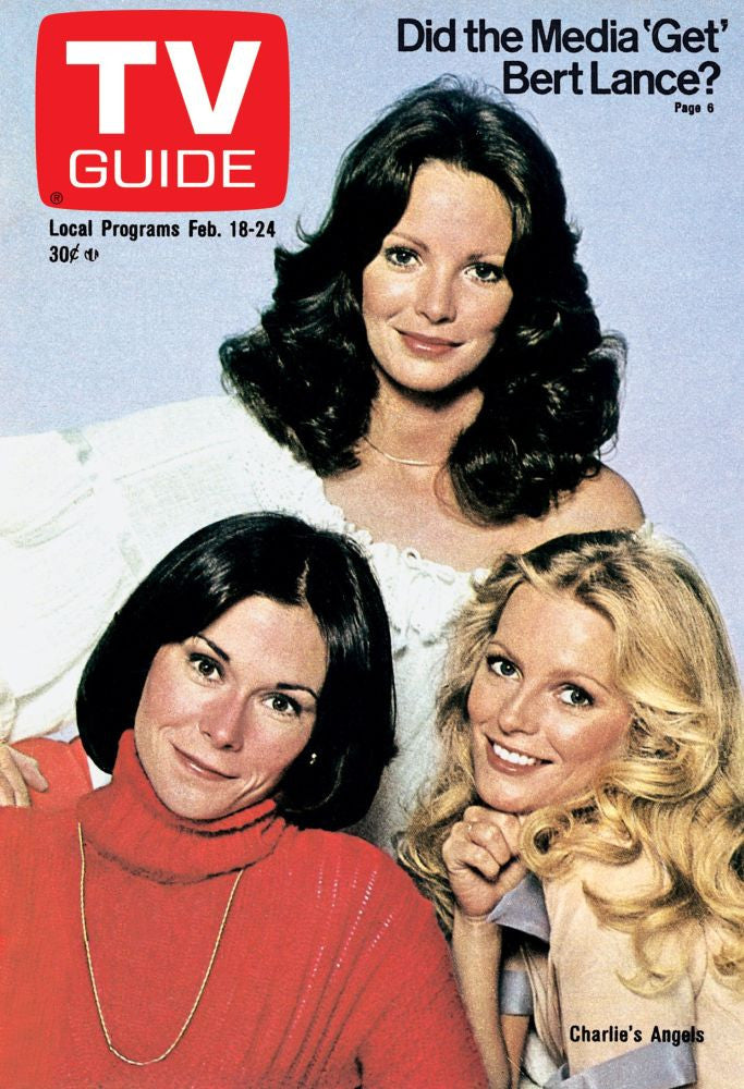 Charlie's Angels TV Guide Cover Poster Print Featuring Jaclyn Smith, Cheryl Ladd, and Kate Jackson (1978)