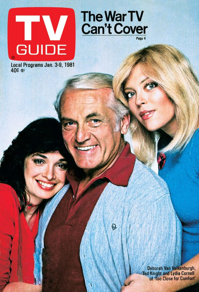 Too Close For Comfort TV Guide Cover Print (1981) - Deborah Van Valkenburgh, Ted Knight, Lydia Cornell
