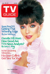 Sins Joan Collins TV Guide Cover Poster Print - January 1986