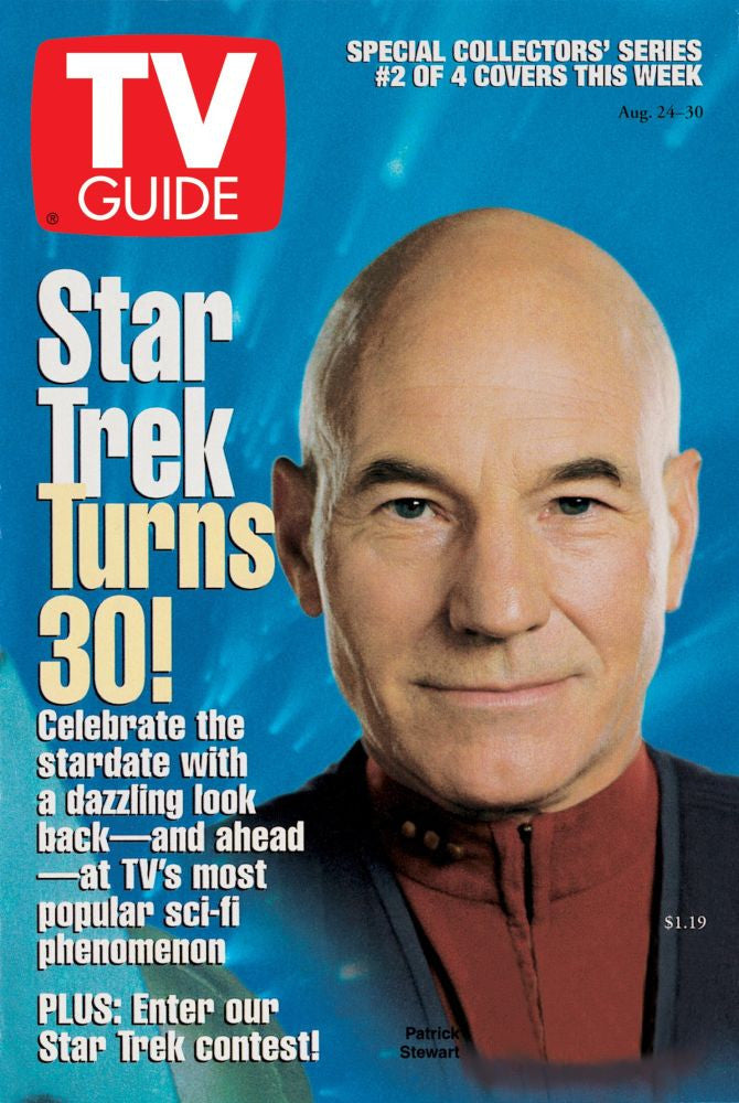 Star Trek: The Next Generation TV Guide Cover Print featuring Patrick Stewart (1996)