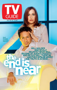 The X-Files TV Guide Cover Poster Print featuring Gillian Anderson & David Duchovny