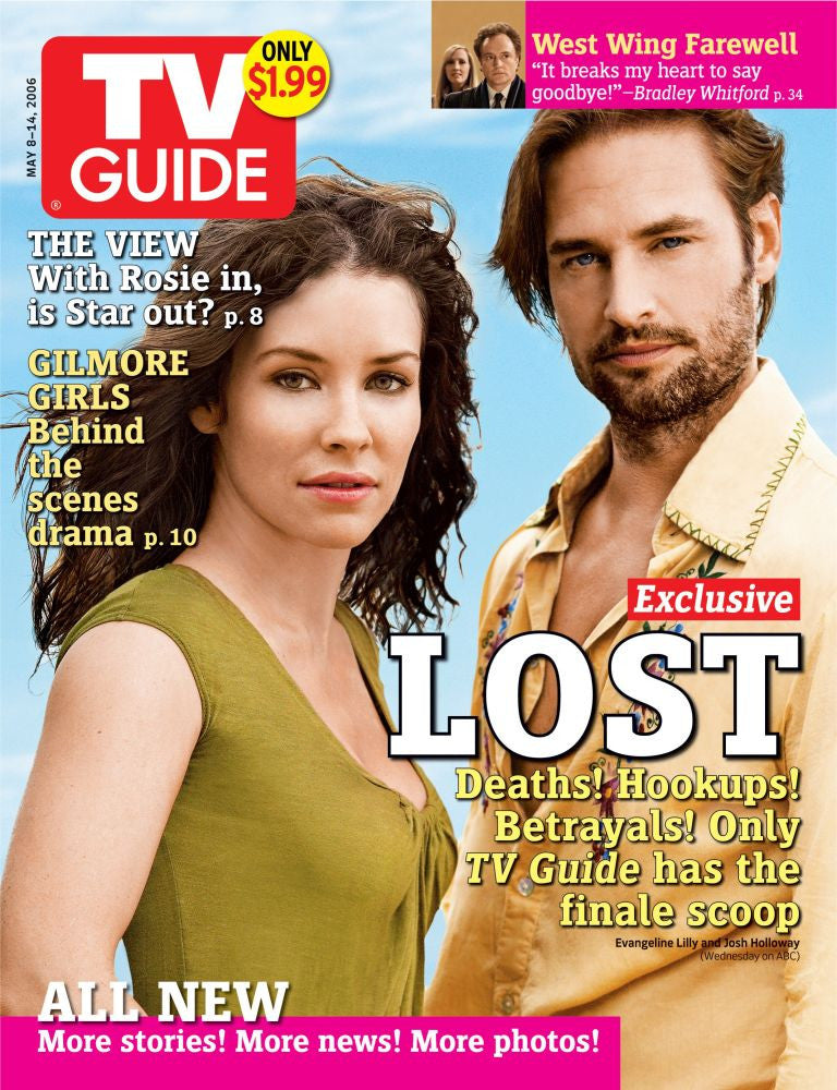 Lost TV Guide Cover Featuring Evangeline Lilly and Josh Holloway (2006)