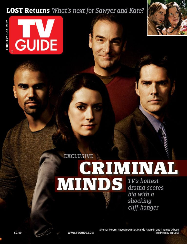 Criminal Minds TV Guide Cover Poster Print Featuring Shemar Moore and Cast