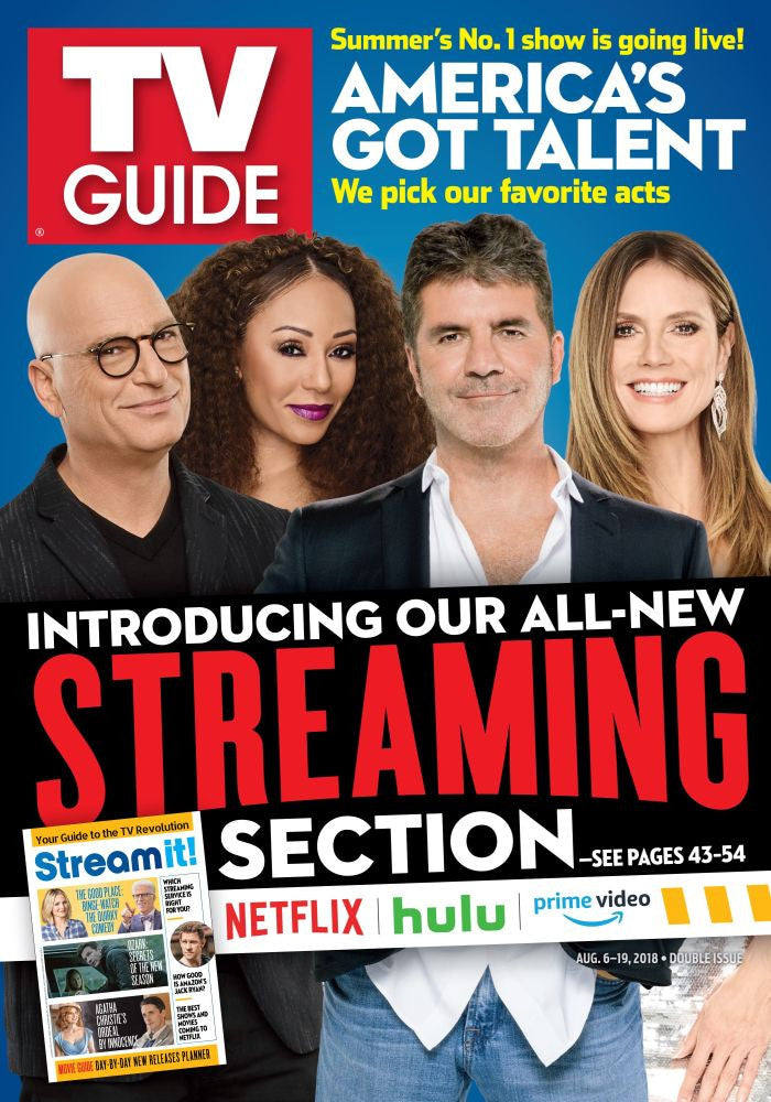 America's Got Talent TV Guide Cover Poster Print Featuring Howie Mandel, Mel B, Simon Cowell, and Heidi Klum