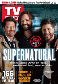 Supernatural TV Guide Cover Print Featuring Misha Collins, Jared Padalecki, and Jensen Ackles