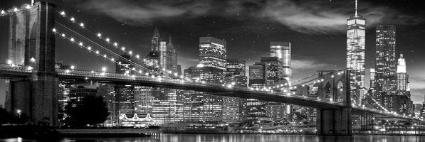 New York Freedom Tower Black and White Poster showcasing the iconic skyline.