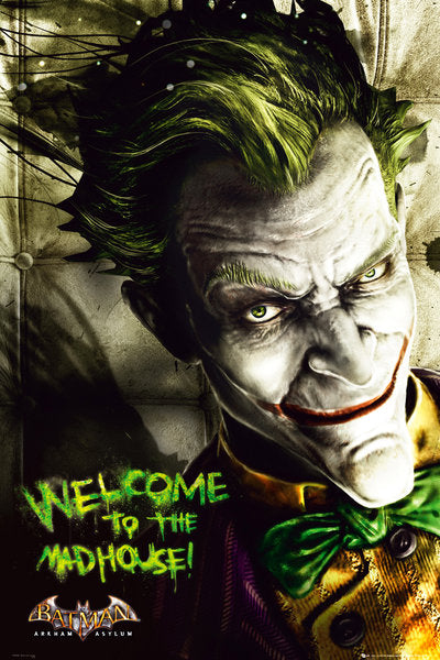 Batman Arkham Asylum Joker Poster - 24 x 36 inches