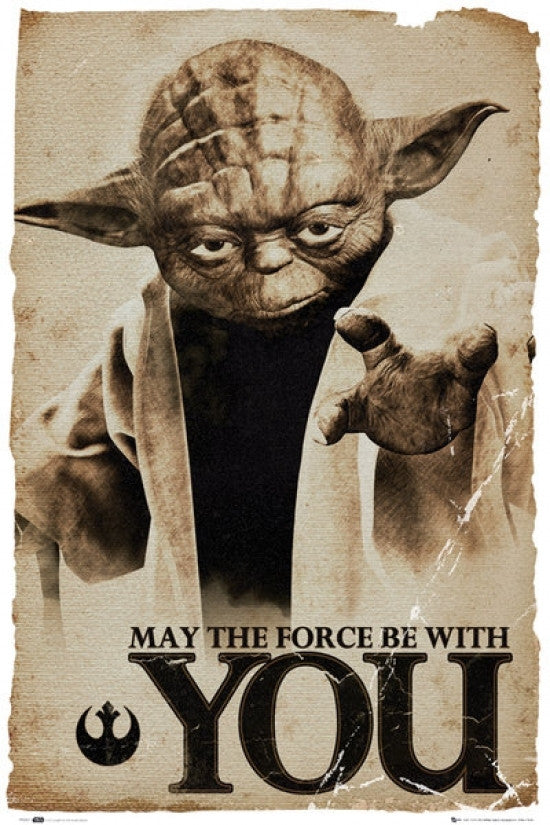 Star Wars Yoda 'May the Force Be With You' Poster Print