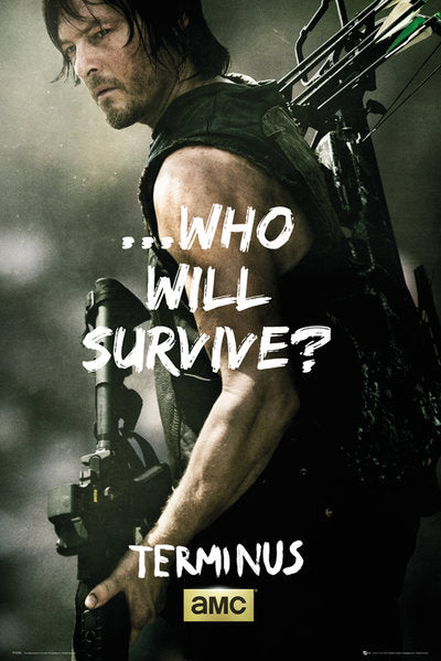 The Walking Dead Daryl Survive Poster Print featuring Daryl Dixon