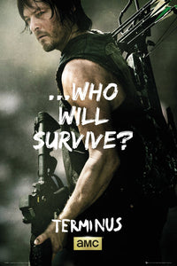 The Walking Dead Daryl Survive Poster Print featuring Daryl Dixon