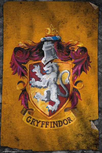 Harry Potter Gryffindor Flag Rolled Poster Print - 24x36