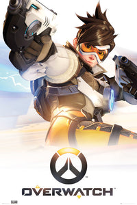 Overwatch Key Art Poster showcasing iconic characters and action scenes.