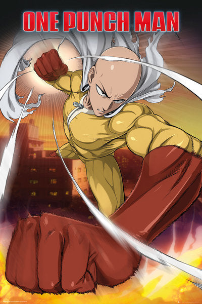 ONE PUNCH MAN Saitama Poster - Premium quality anime wall art.