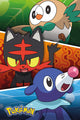 Pokemon Alola Partners Poster featuring vibrant Pokémon characters