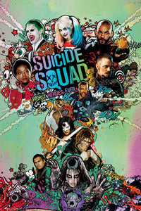 Suicide Squad One Sheet Poster featuring iconic characters from the movie.