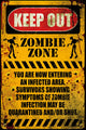 Zombie Keep Out Poster - Spooky Halloween Wall Art