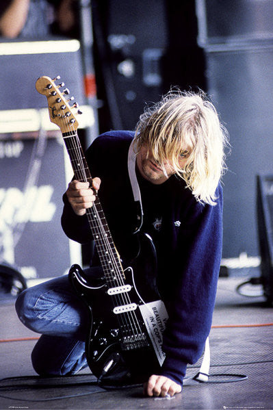 Kurt Cobain Guitar Poster Print - 22x34 Rolled Poster