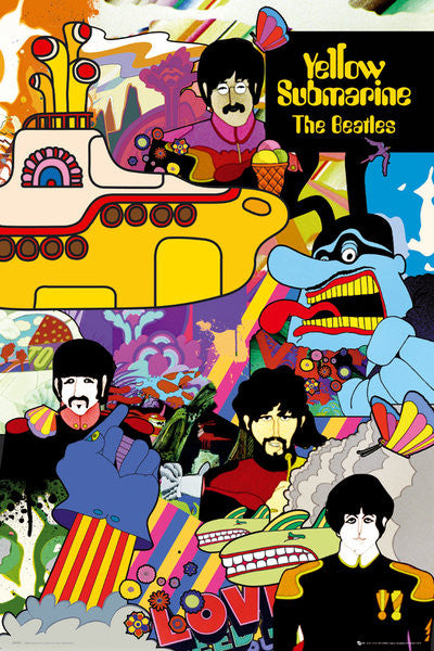 The Beatles Yellow Submarine Rolled Poster Print - 22x34