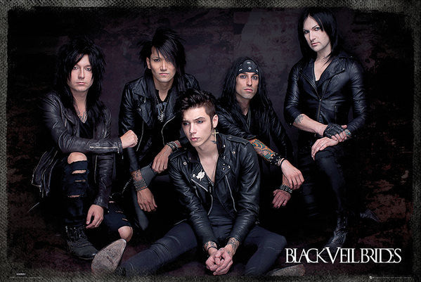 Black Veil Brides Group Sit Rolled Poster Print