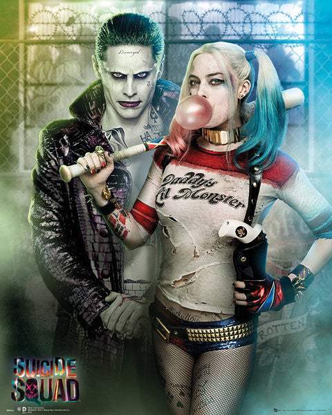 Suicide Squad Joker and Harley Quinn Rolled Poster Print