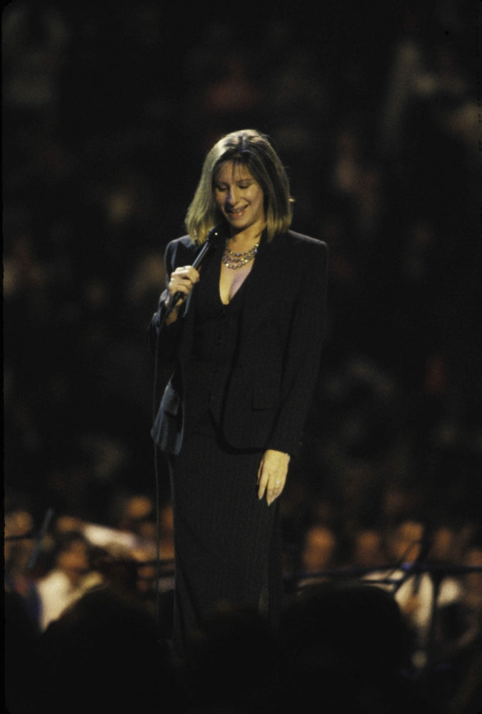 Barbara Streisand performing at the Rock the Vote Party photo print