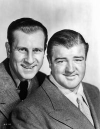Abbott & Costello smiling portrait photo print