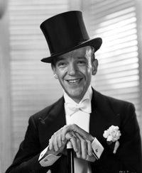 Fred Astaire Black and White Photo Print in Formal Suit and Top Hat