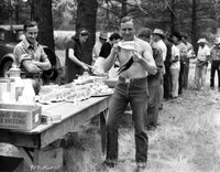 Gene Autry Eating Black and White Photo Print