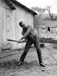 Gene Autry Playing Baseball Photo Print showcasing the legendary entertainer.