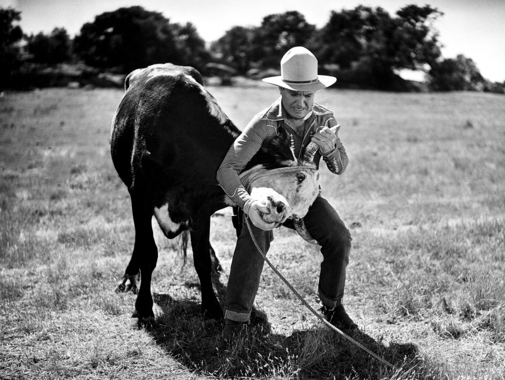 Gene Autry photo print with horse, iconic Western legend