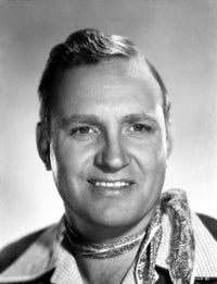 Close-up portrait photo print of Gene Autry smiling.