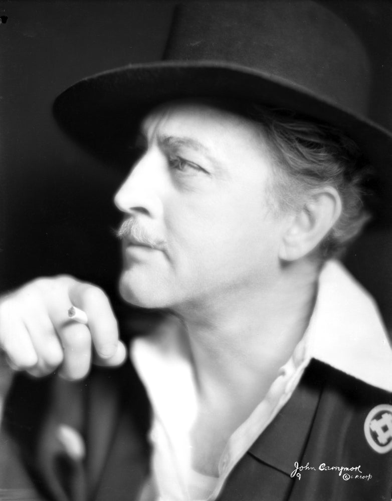 John Barrymore iconic photo print, classic Hollywood portrait.