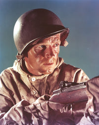 Richard Basehart holding a rifle photo print