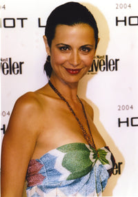 Catherine Bell posed in elegant dress photo print