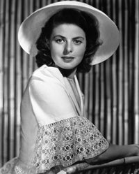 Ingrid Bergman wearing a stylish hat photo print.