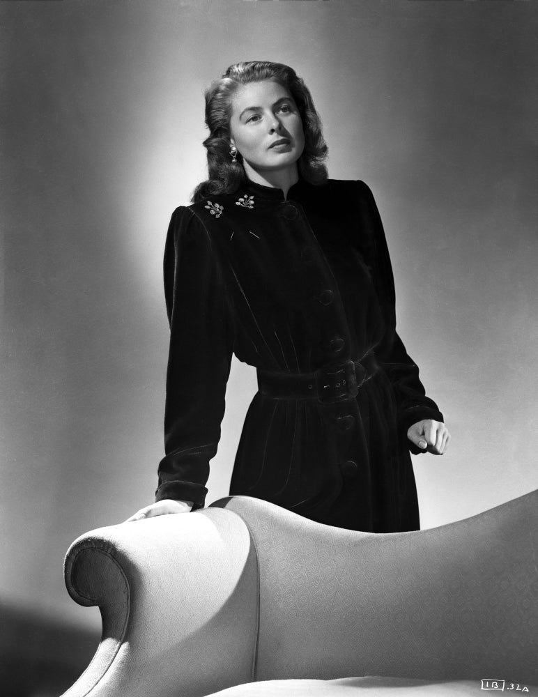 Ingrid Bergman in a black dress photo print