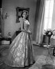 Ingrid Bergman wearing a printed ball gown photo print