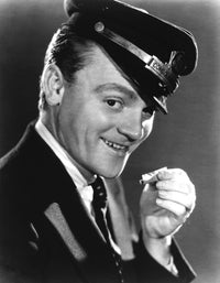 James Cagney wearing a military hat photo print