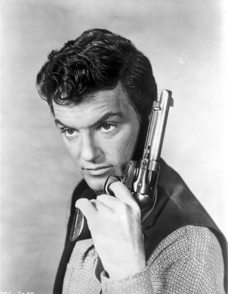 William Campbell holding a gun photo print, classic film art