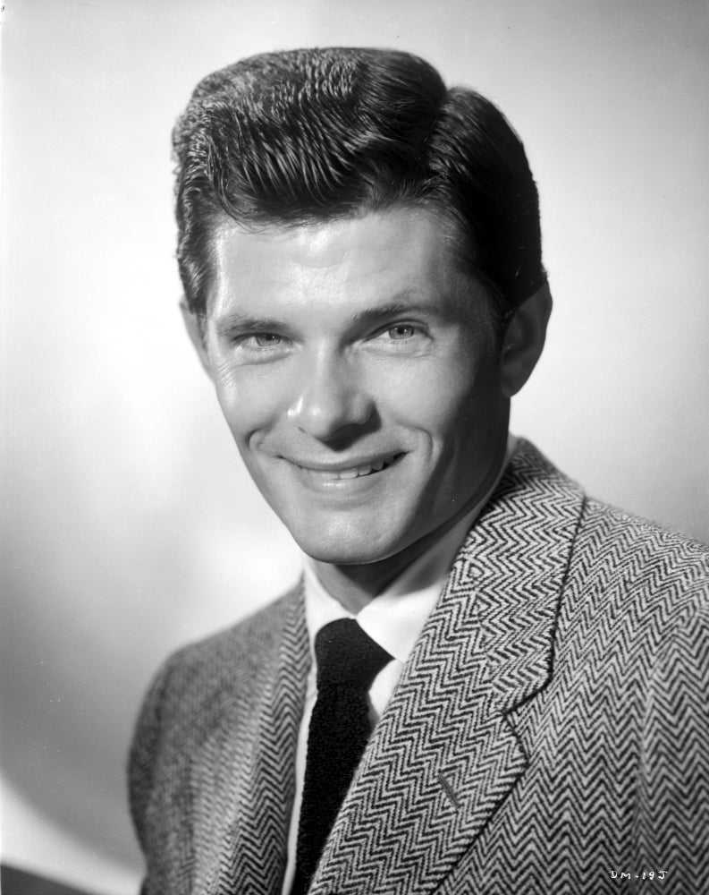 Dewey Martin smiling photo print showcasing his charming personality.
