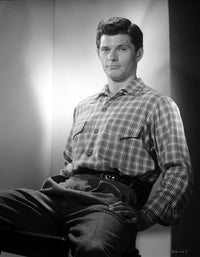 Dewey Martin sitting down photo print, 8x10 size