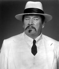 Peter Ustinov Photo Print wearing a fedora with a goatee.