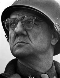 Karl Malden in a military helmet photo print.