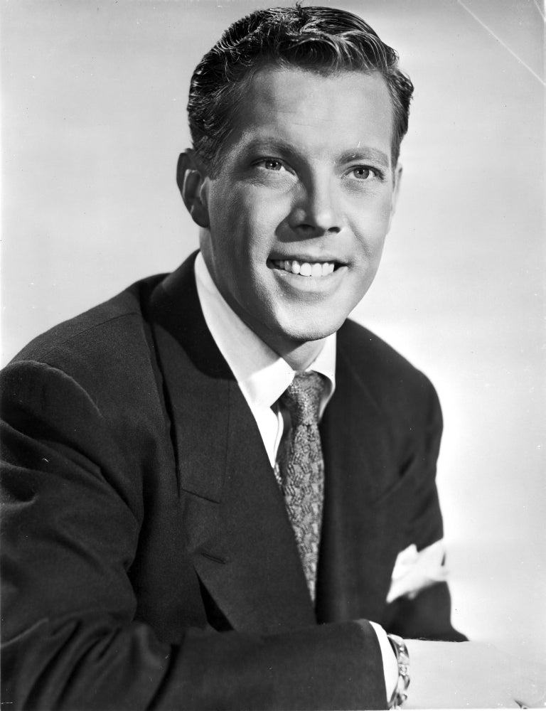 Dick Haymes smiling photo print showcasing classic vintage charm.