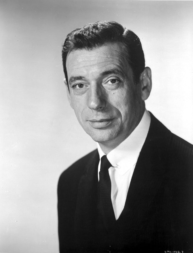 Yves Montand iconic photo print, available in multiple sizes.