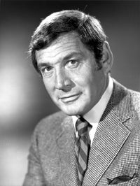 Gene Barry photo print wearing a striped tie.