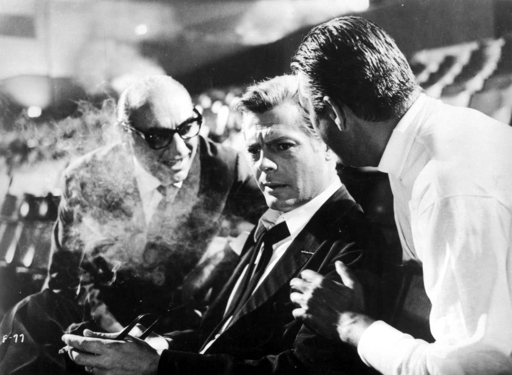 Marcello Mastroianni smoking in a theater - Classic Film Still Photo Print