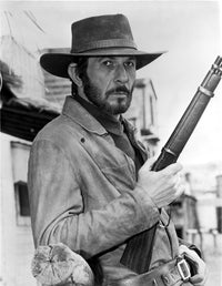Leonard Nimoy gun photo print showcasing the iconic actor.