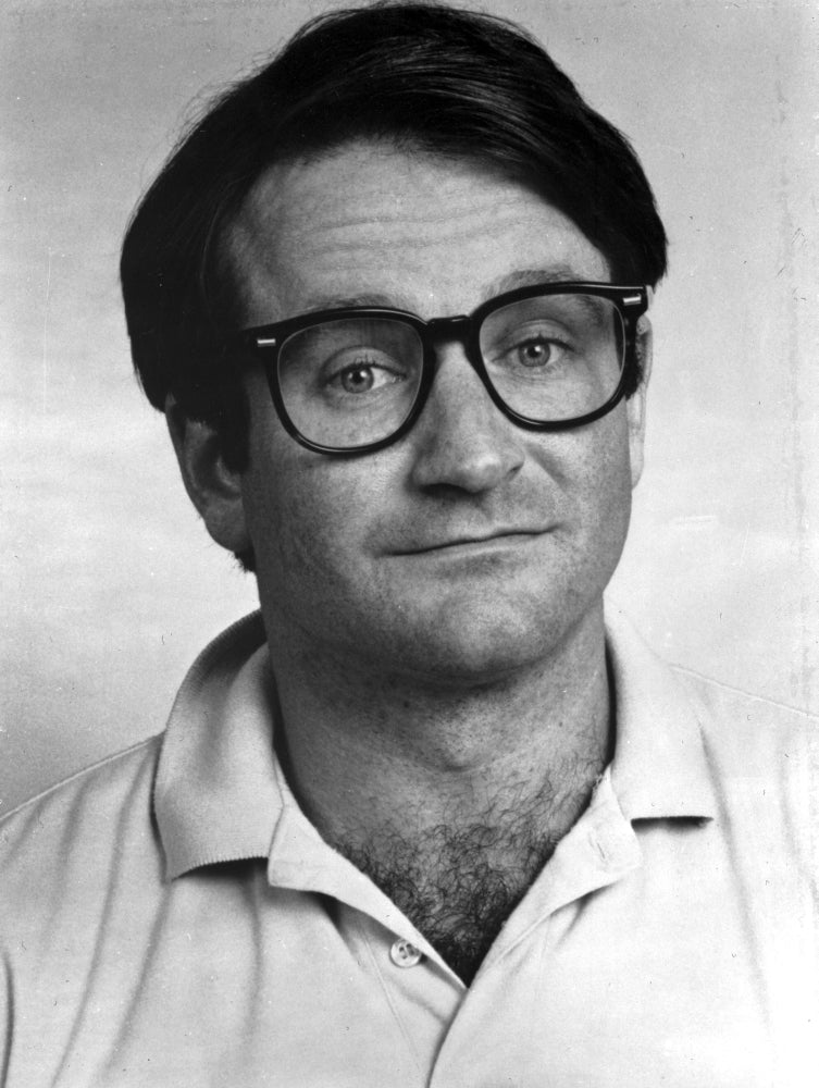 Robin Williams wearing glasses photo print