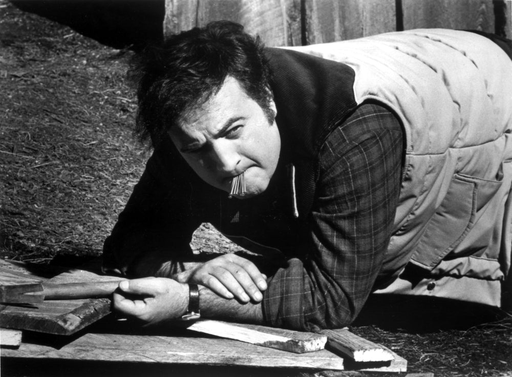 Film still photo print featuring John Belushi, iconic cinema artwork.